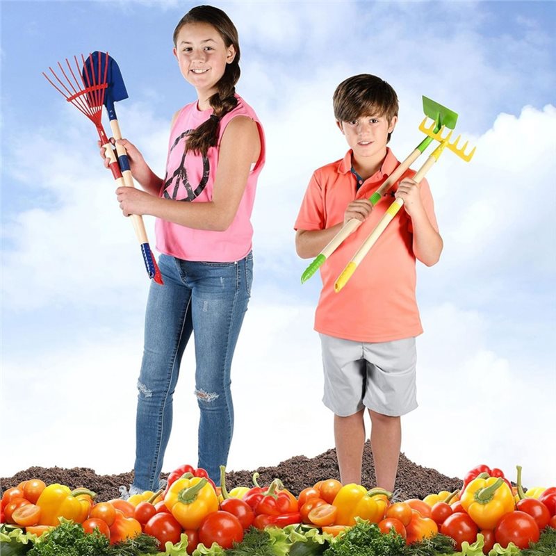 Gardening Tools Best - B05C-Garden Tool Set For Kids 4-Piece-Wooden-Leaf