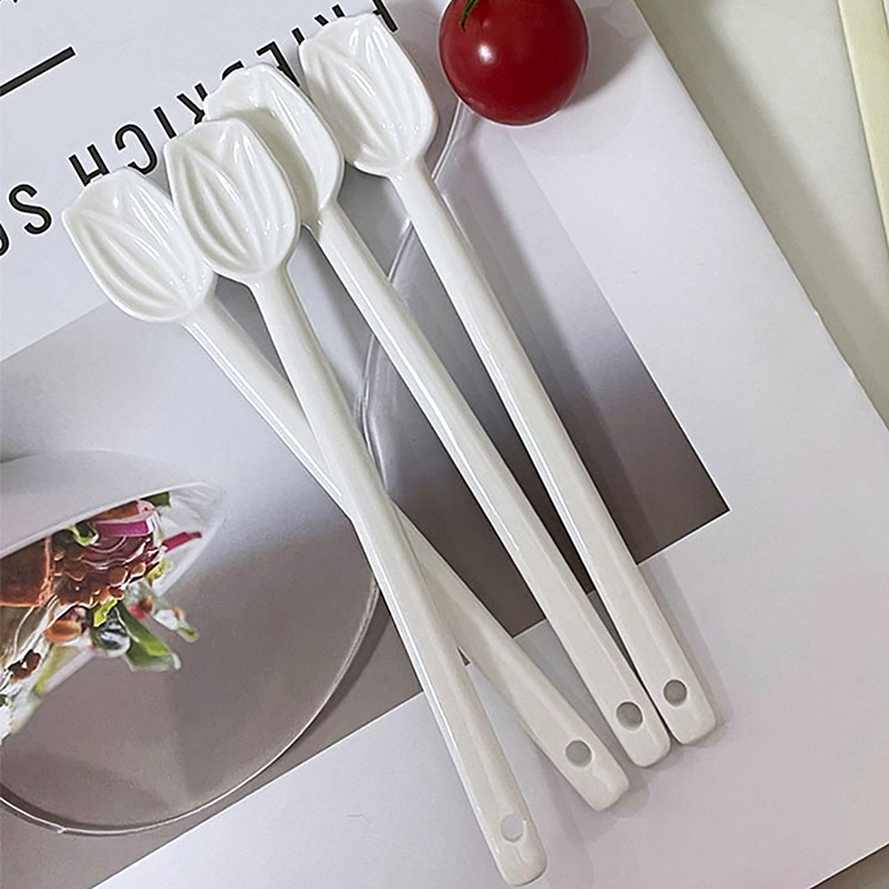 Gardening Tools Long Handle - 1PC Tulip Ceramic Coffee Spoon Long