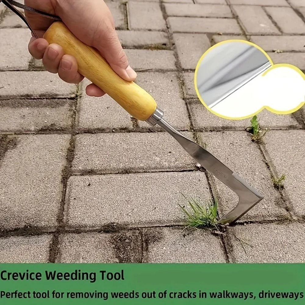 Gardening Tools Used For Weeding - Stainless steel gap weeding tool, L-shaped