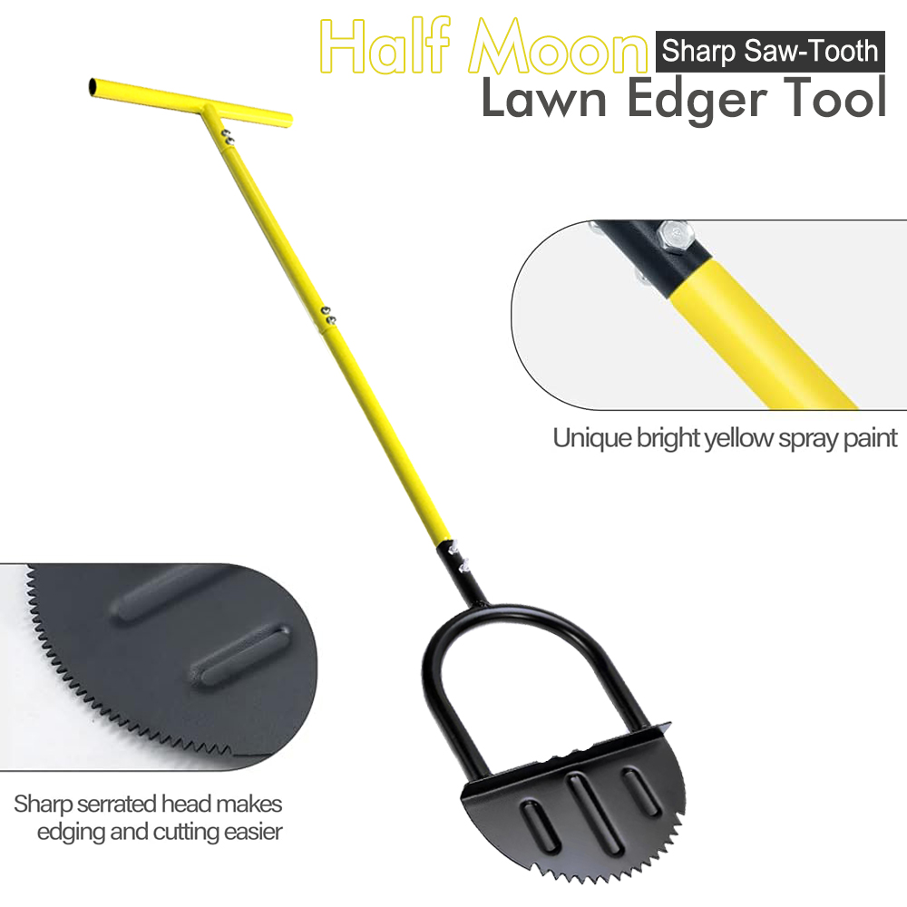 Gardening Tools Long Handle - Half Moon Lawn Edger with Long