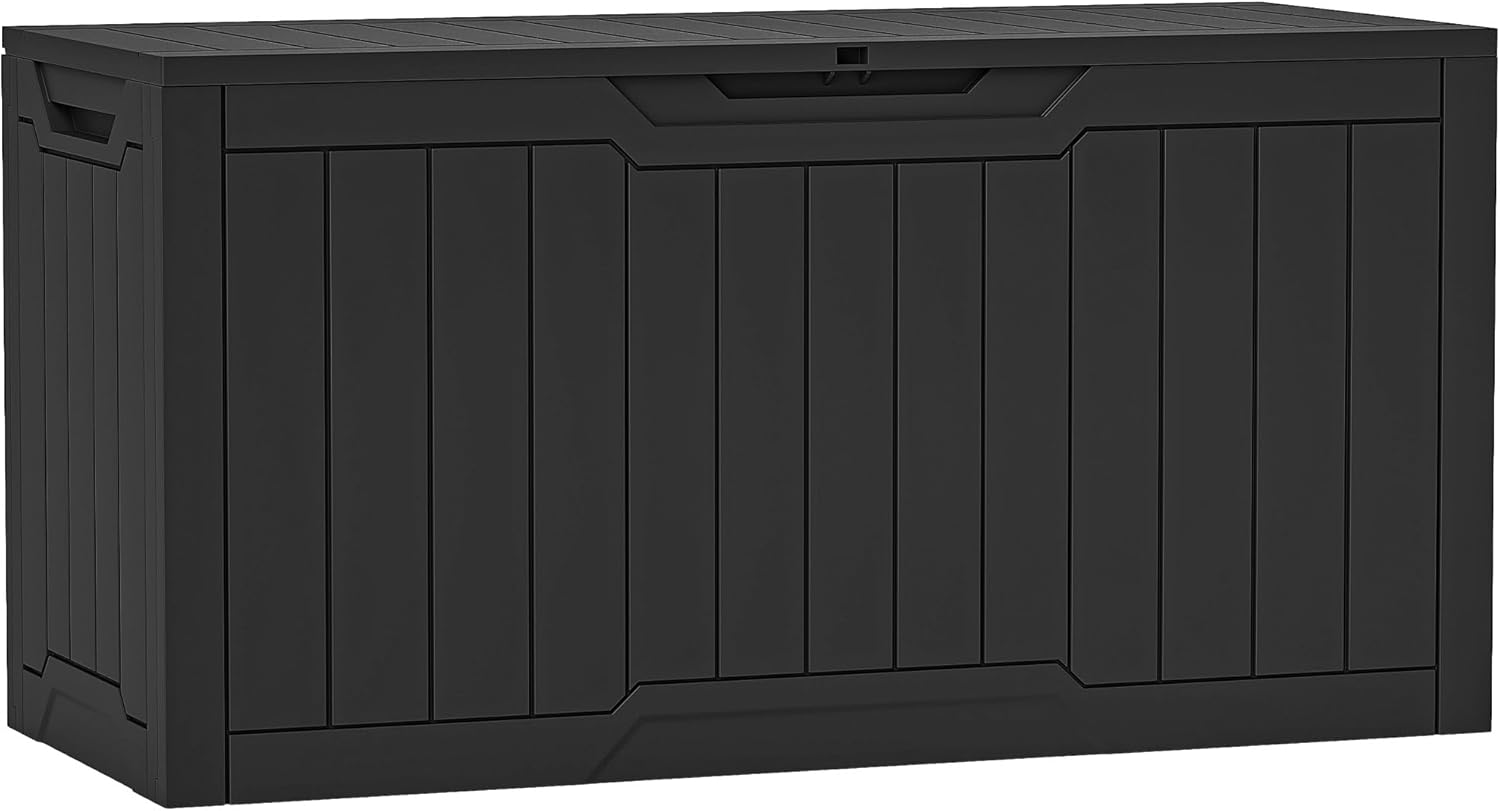 80 Gallon Resin Deck Box with  - Gardening Tools Images review and price
