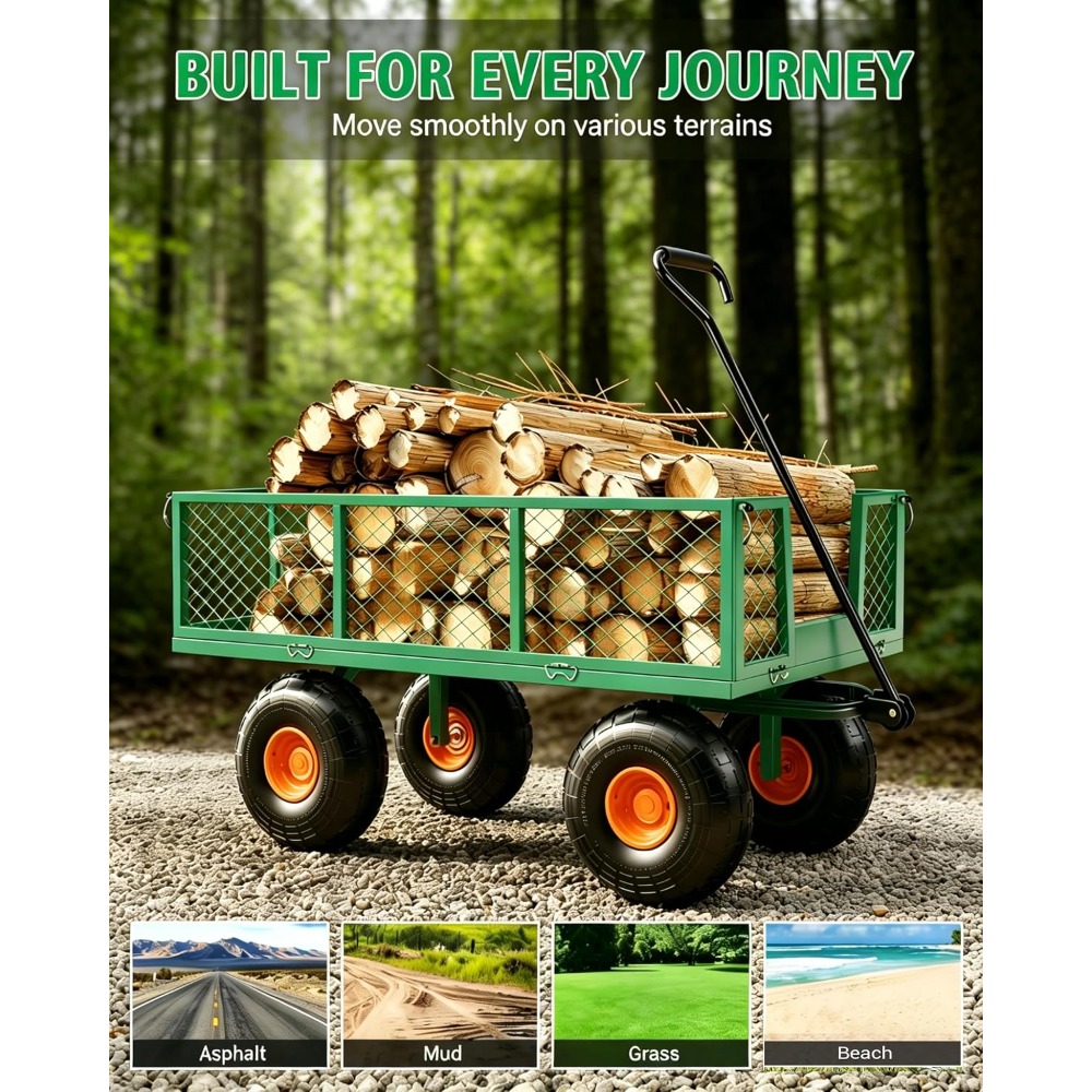 Heavy Duty Steel Garden Cart 5 - Gardening Tools Images review and price