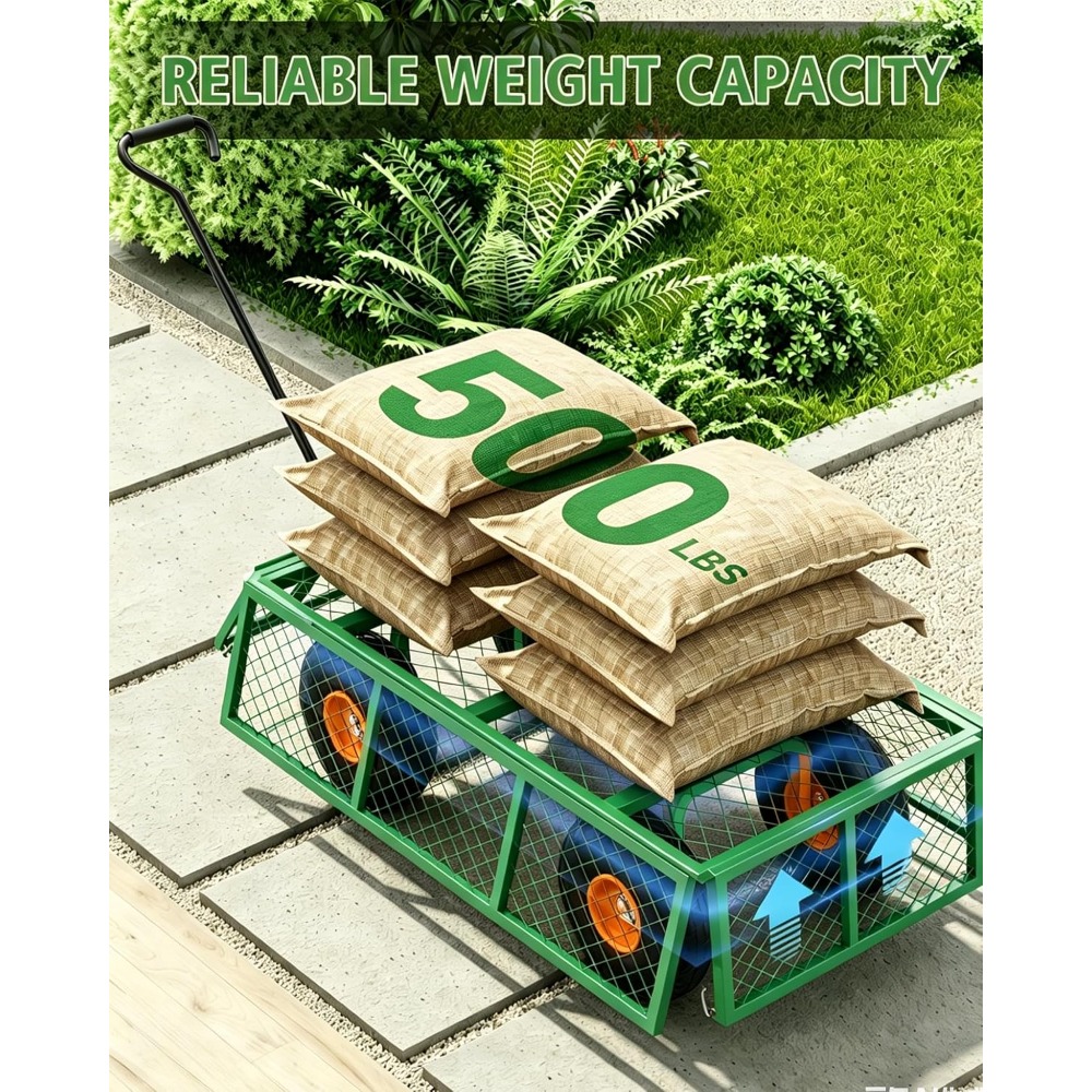 Heavy Duty Steel Garden Cart 5 - Gardening Tools Images review and price