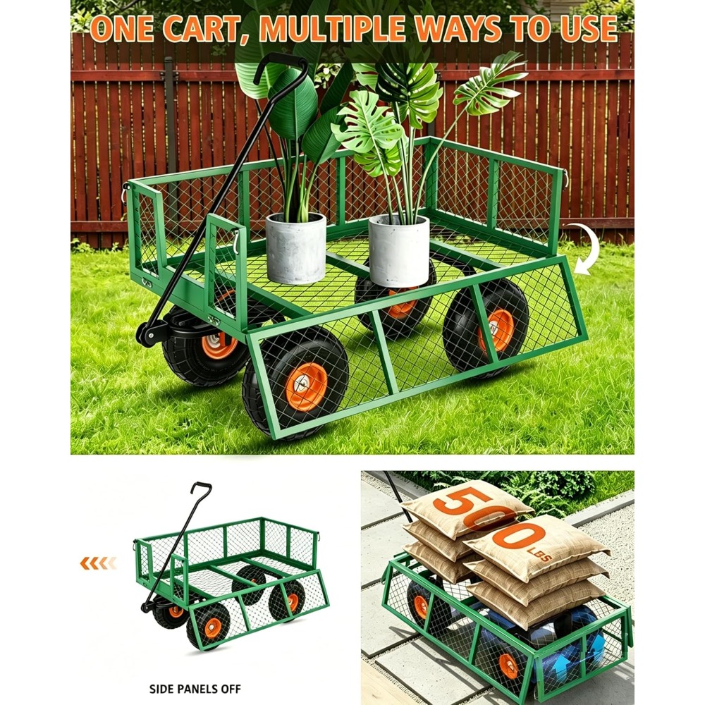 Heavy Duty Steel Garden Cart 5 - Gardening Tools Images review and price
