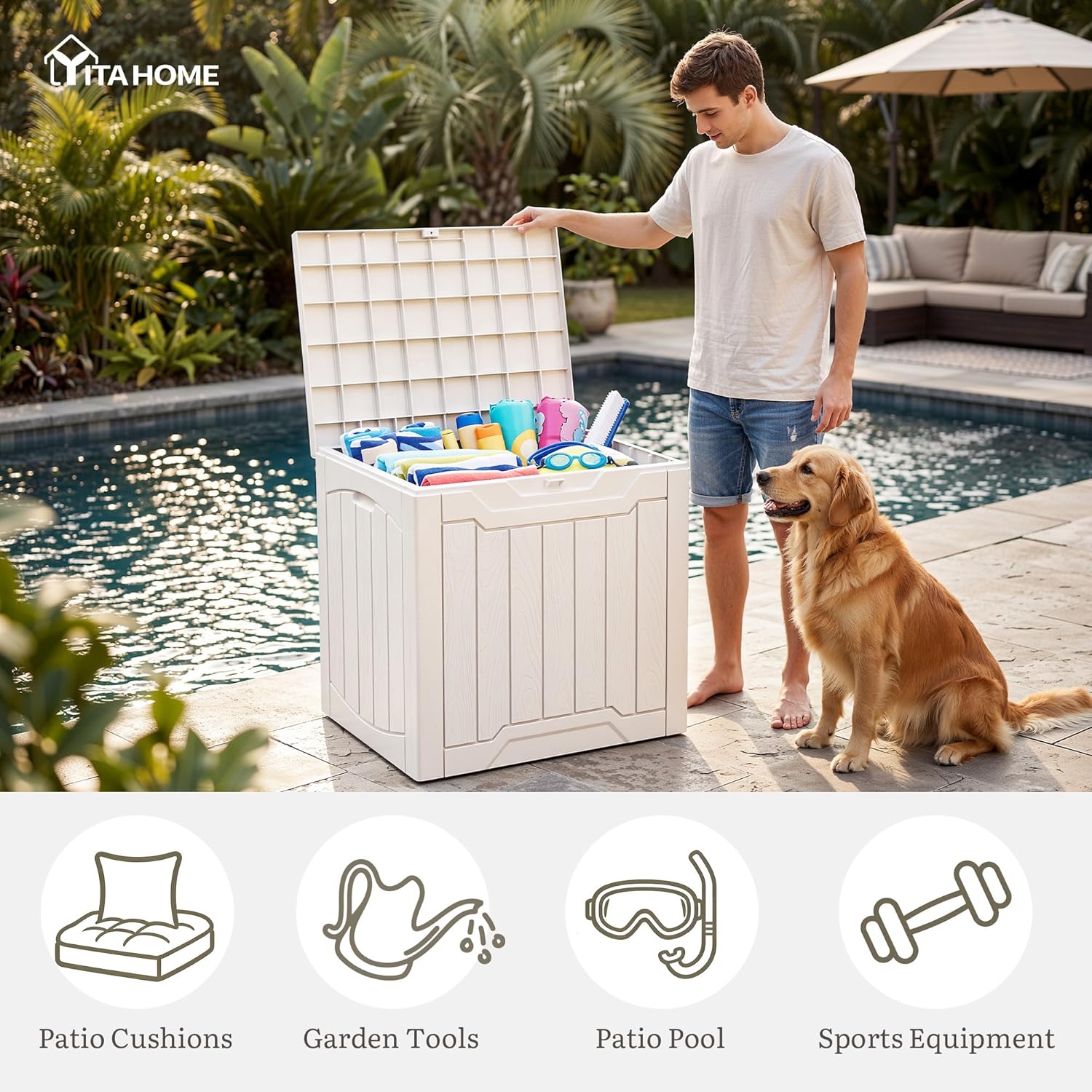 31 Gallon Deck Box Set of 2 Lo - Gardening Tools Images review and price
