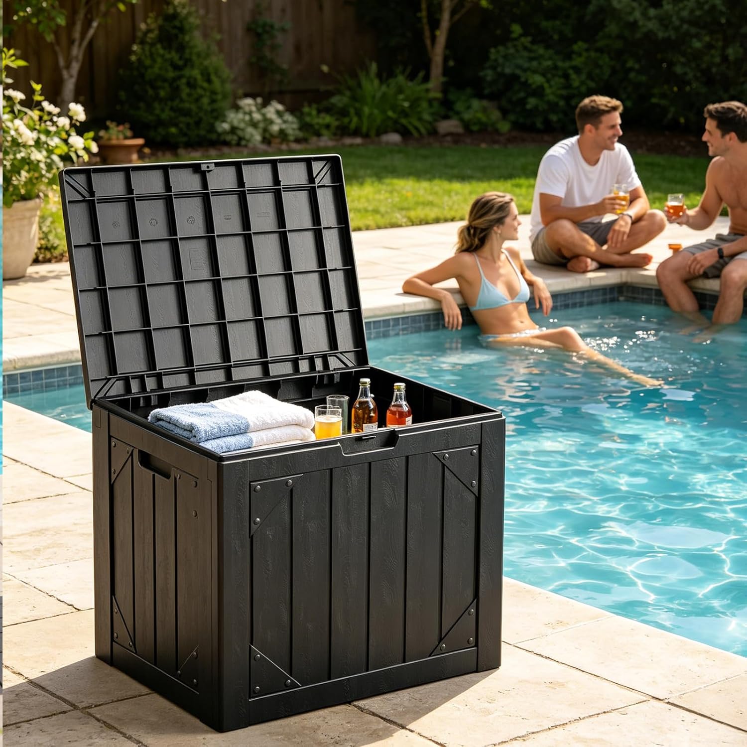 30 Gallon Outdoor Storage Box  - Gardening Tools Images review and price