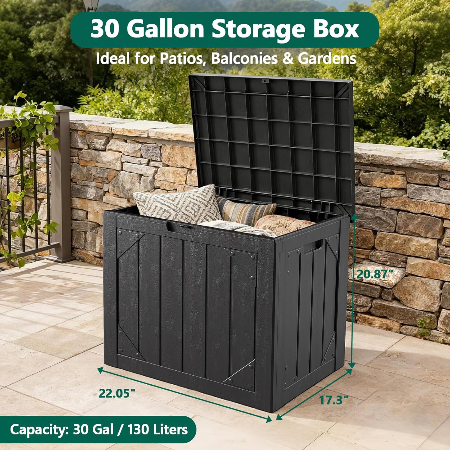 30 Gallon Outdoor Storage Box  - Gardening Tools Images review and price