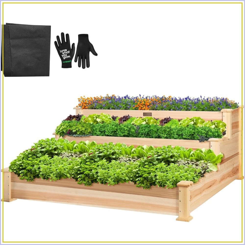 3-Tier Raised Garden Bed Outdo - Gardening Tools Images review and price