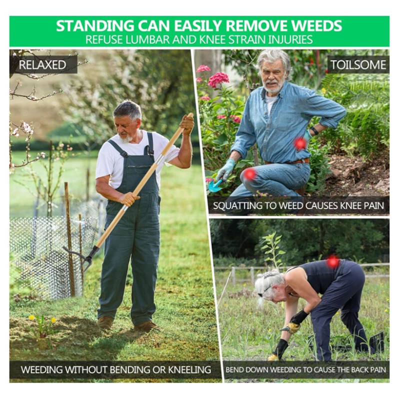 46 Inch Weed Puller Tool With  - Gardening Tools Long Handle review and price