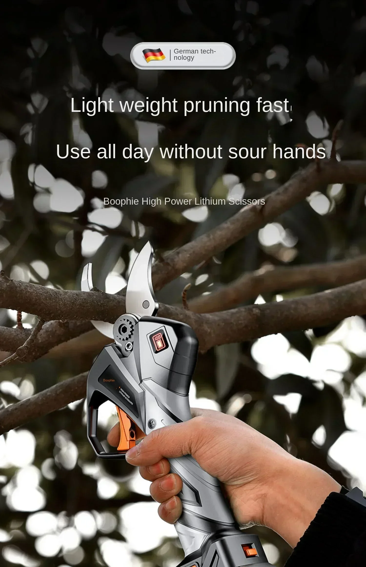Electric Pruning Shears with I - Gardening Tools German review and price