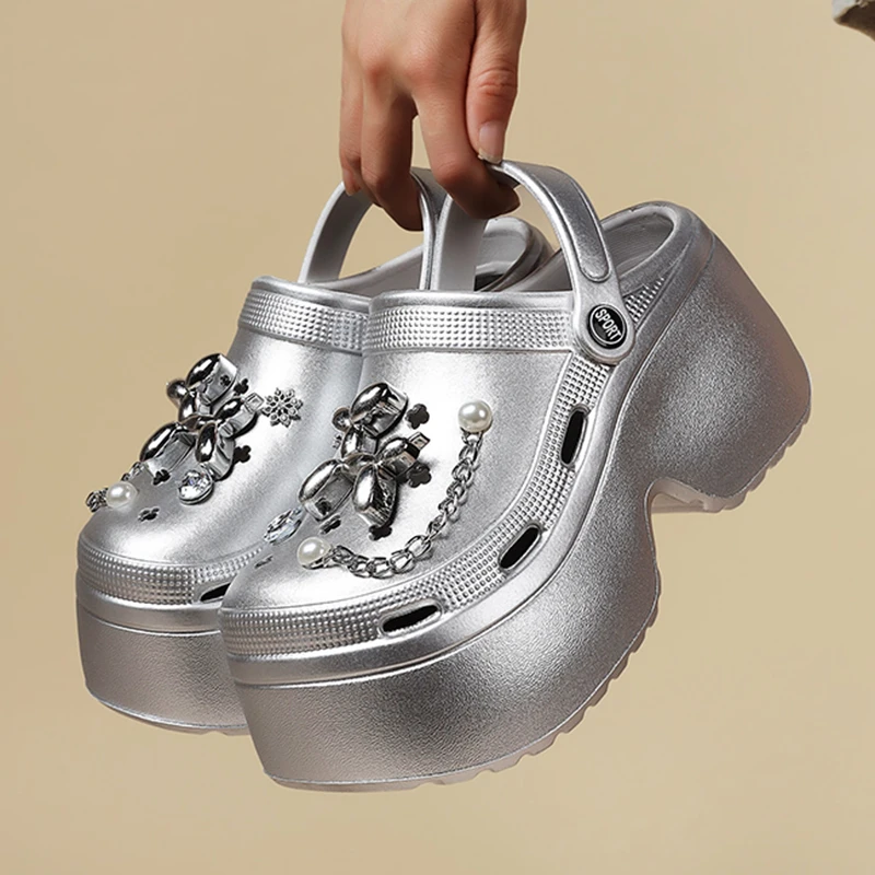 New Women's Silver Platform Cl - Gardening Tools For Women review and price