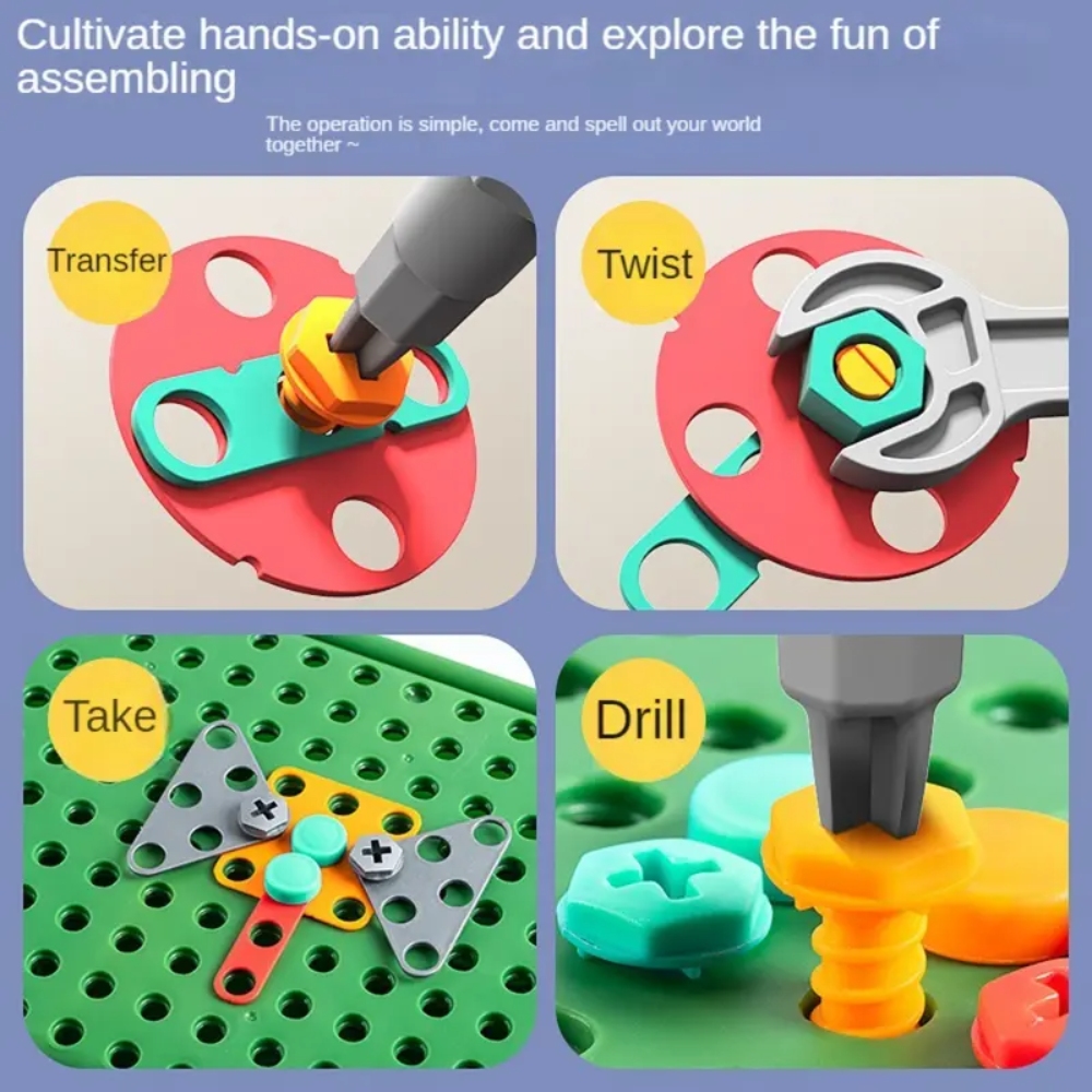 450Pcs Kids STEM Drill Set Cre - Gardening Tools Kit For Kids review and price