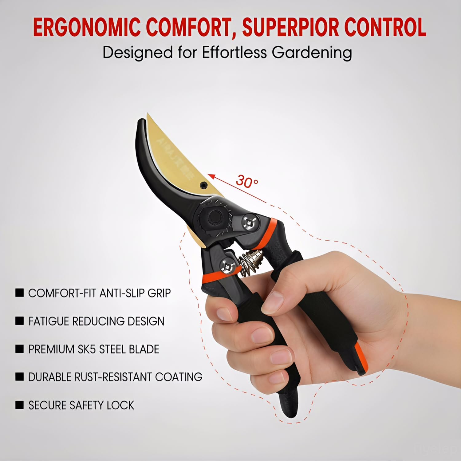 Heavy Duty Pruner Shears Ergon - Gardening Tools Sharp review and price