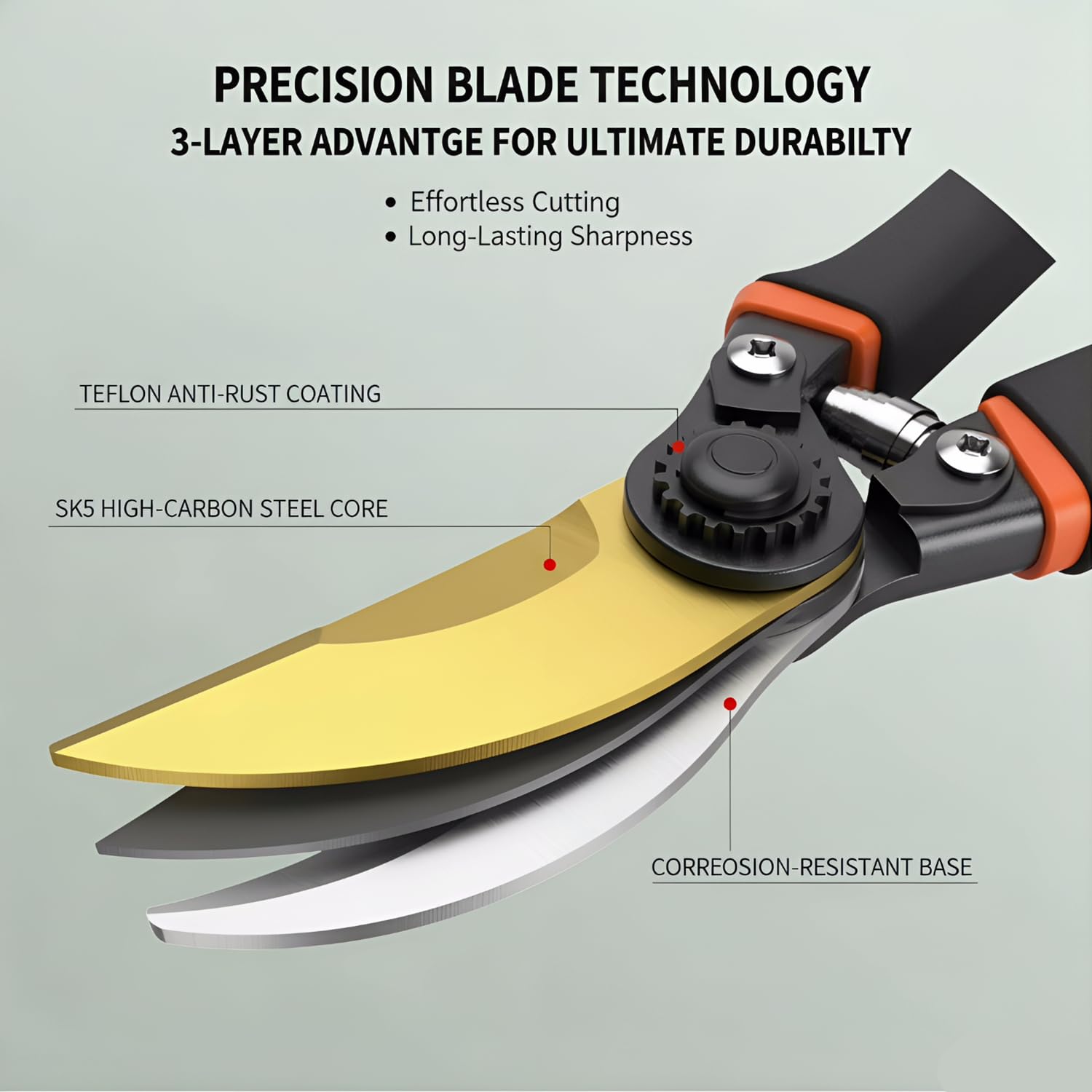 Heavy Duty Pruner Shears Ergon - Gardening Tools Sharp review and price