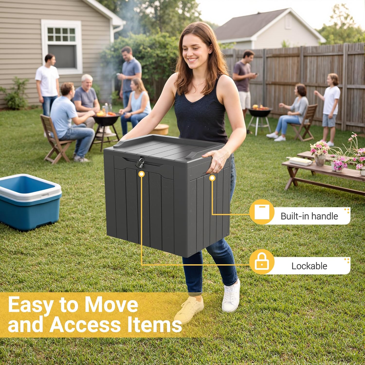 31 Gallon Outdoor Storage Box  - Gardening Tools Images review and price