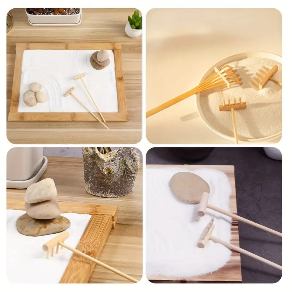 6pcs Mini Bamboo Rake Set for  - Gardening Tools Japan review and price